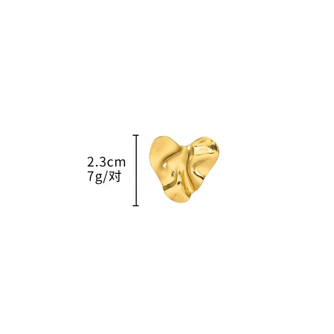 Wholesale stainless steel 18K gold-plated  love earrings