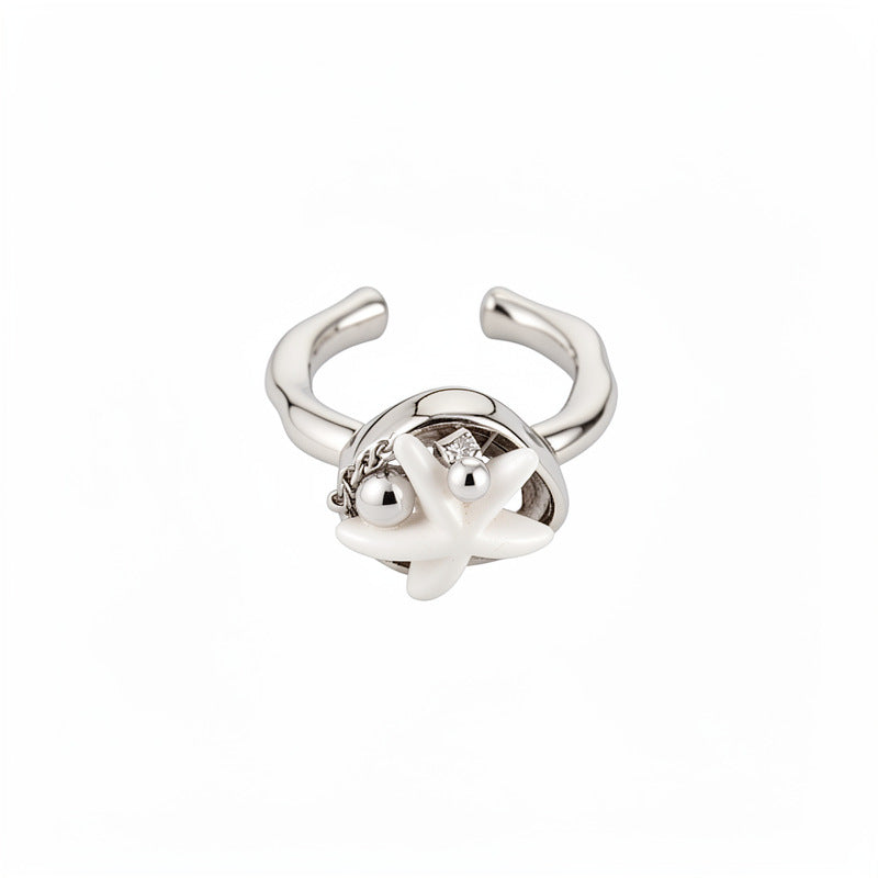 Wholesale Silver Shell Boho Open Ring,  Fashion Jewelry for Women Gift