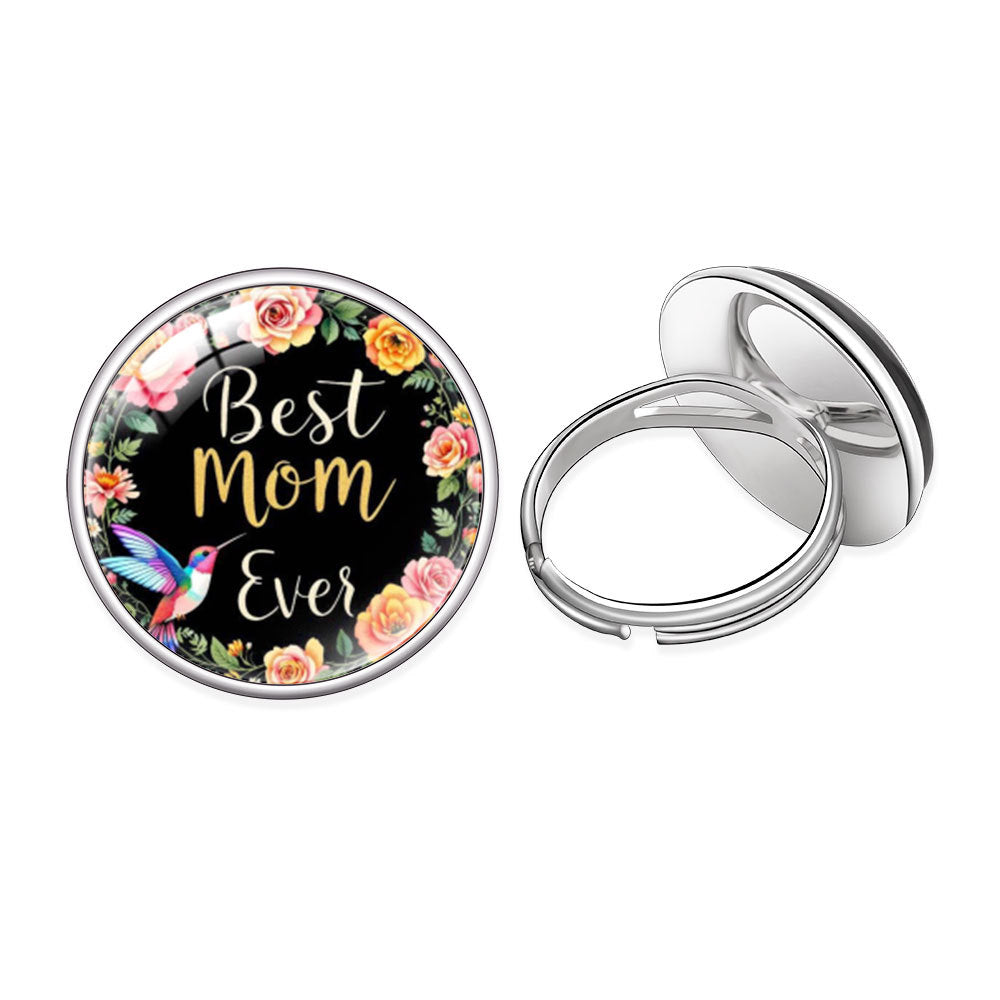 Wholesale mother's love MOM heart-shaped ring