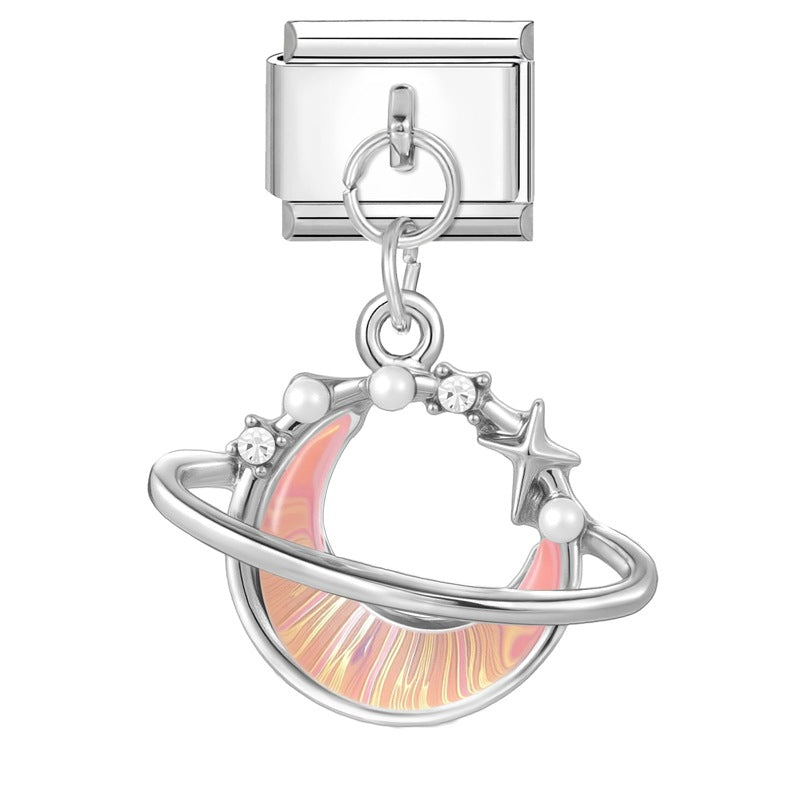 Wholesale  Italian Charm Bracelet 9mm DIY Splicing Sweet Creative Stainless Steel Composable Bracelet