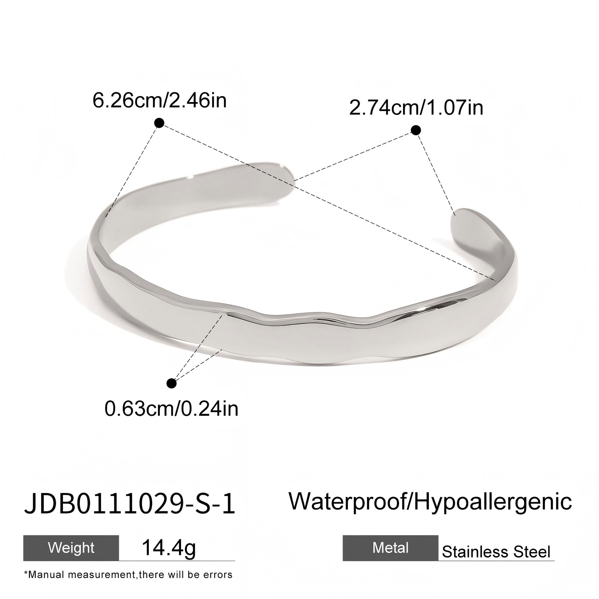 Wholesale 18K gold and stainless steel gold and silver color matching double ring bracelet