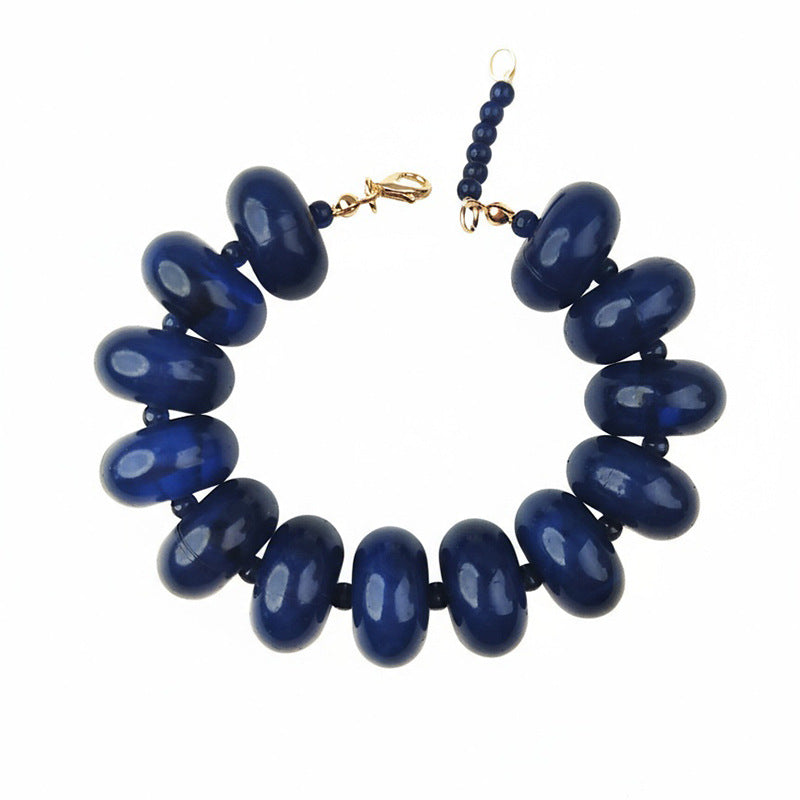 Wholesale Acrylic Colorful Gradient Beaded Bracelet Bohemian Handmade Jewelry Accessory