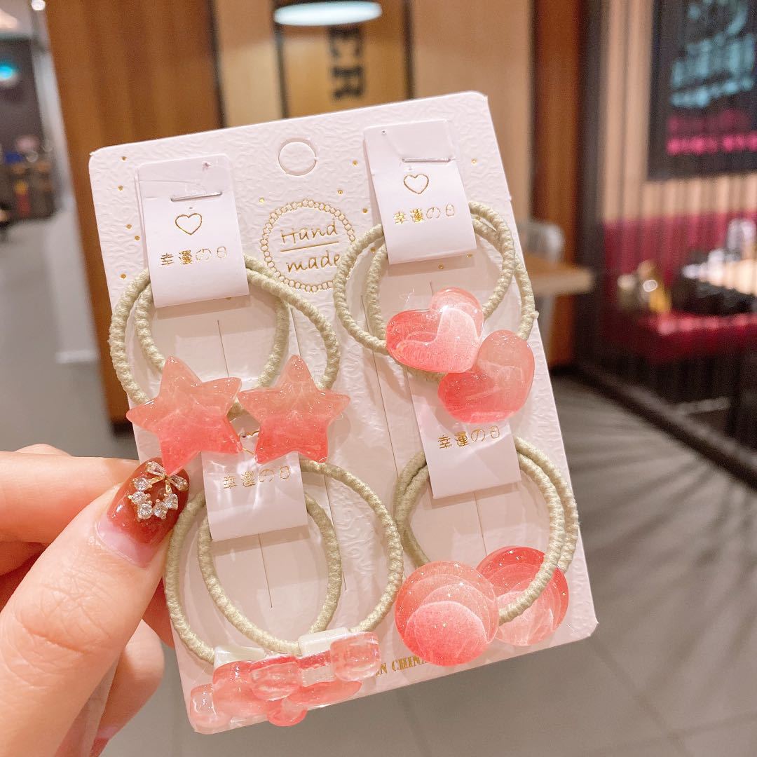 Wholesale Transparent Cute Kids Hair Scrunchies ACC-HS-Hengy001