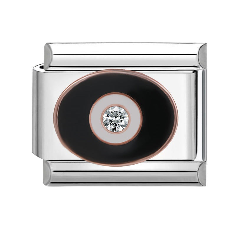 Wholesale Italian modular bracelet 9mm DIY splicing detachable simple pattern stainless steel combinable bracelet