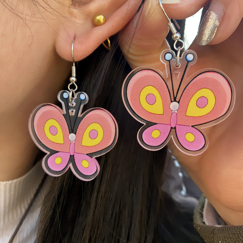 Wholesale Acrylic Easter Egg Flower Earrings