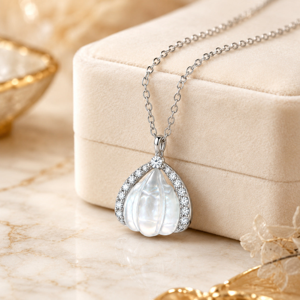 Wholesale Korean Ins Style Natural Mother-of-Pearl Collarbone Necklace Fashion Accessory Gift for Boutique Resale