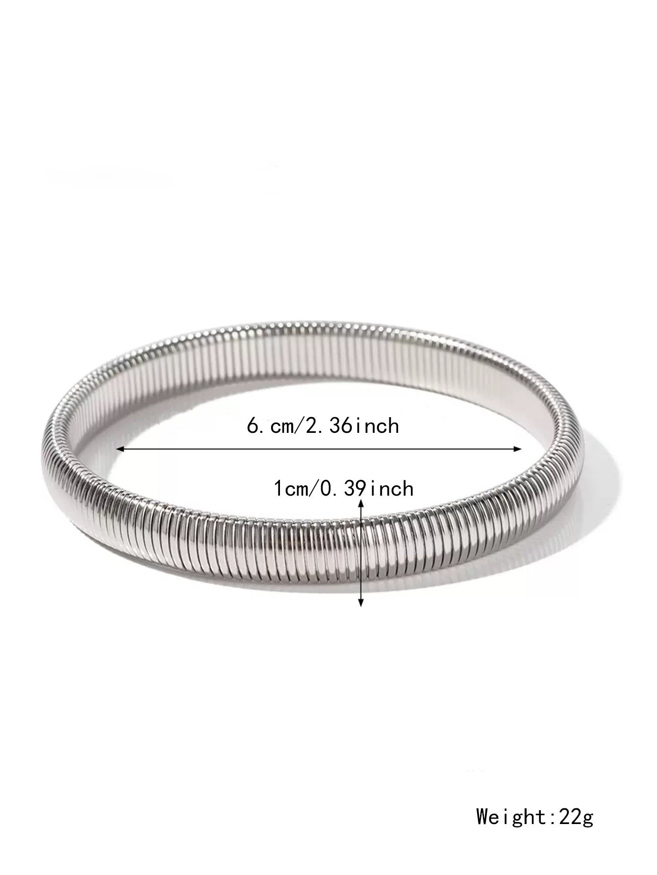 Wholesale Titanium Steel Bracelet with Exaggerated Metal Vertical Stripes ACC-BT-BTB001