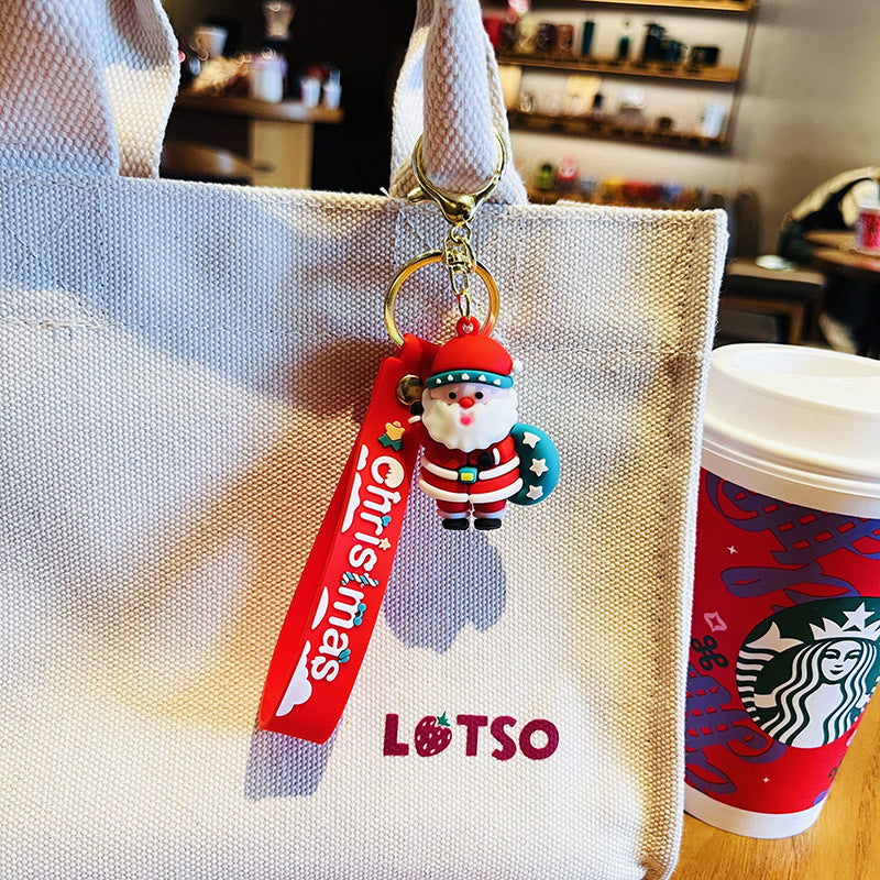 Wholesale Cartoon Christmas PVC Soft Keychain Creative Keychain ACC-KC-HangLi005