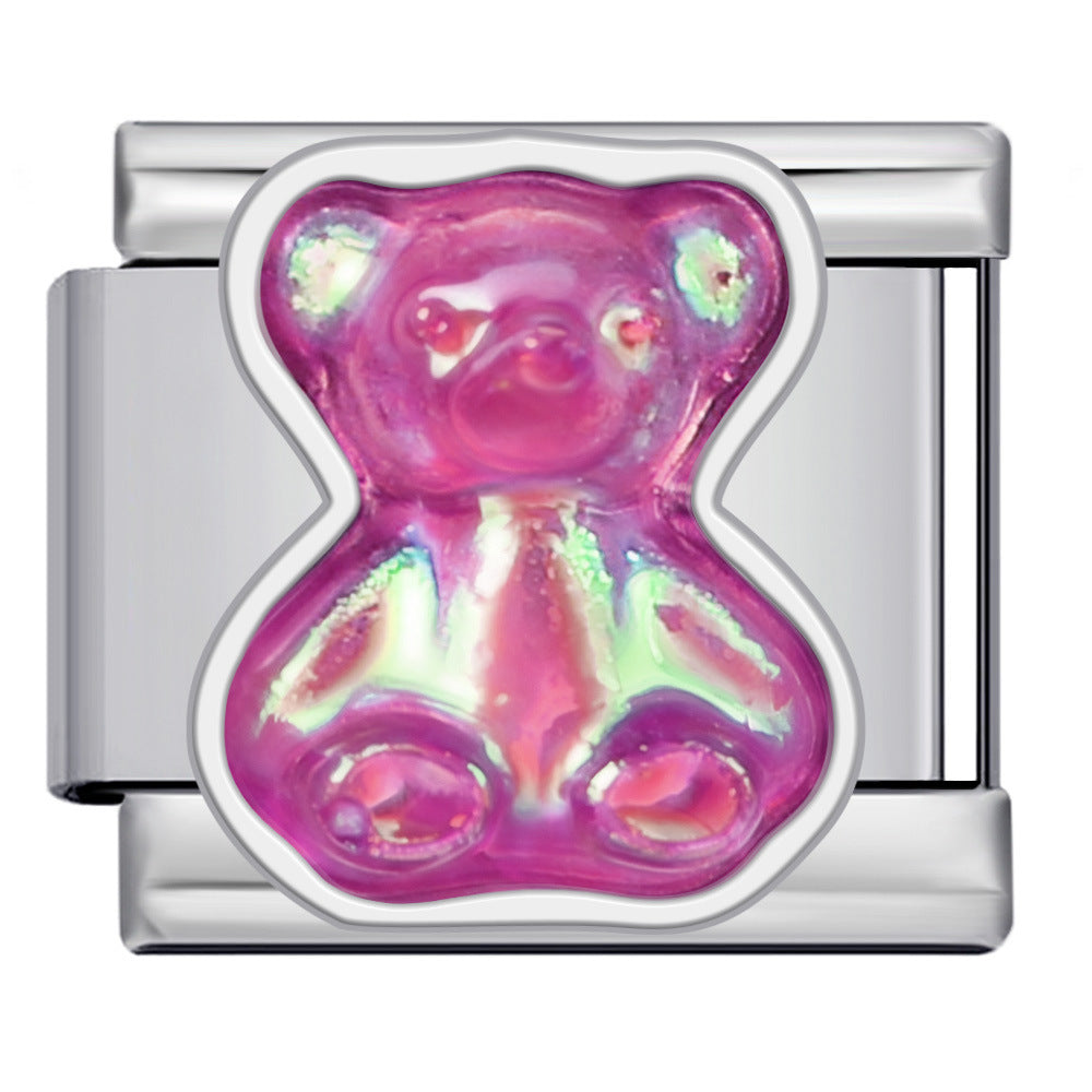 Wholesale 9mm Italian Charm Starter Bracelets DIY square Single Section Creative Stainless Steel Composable Bracelet