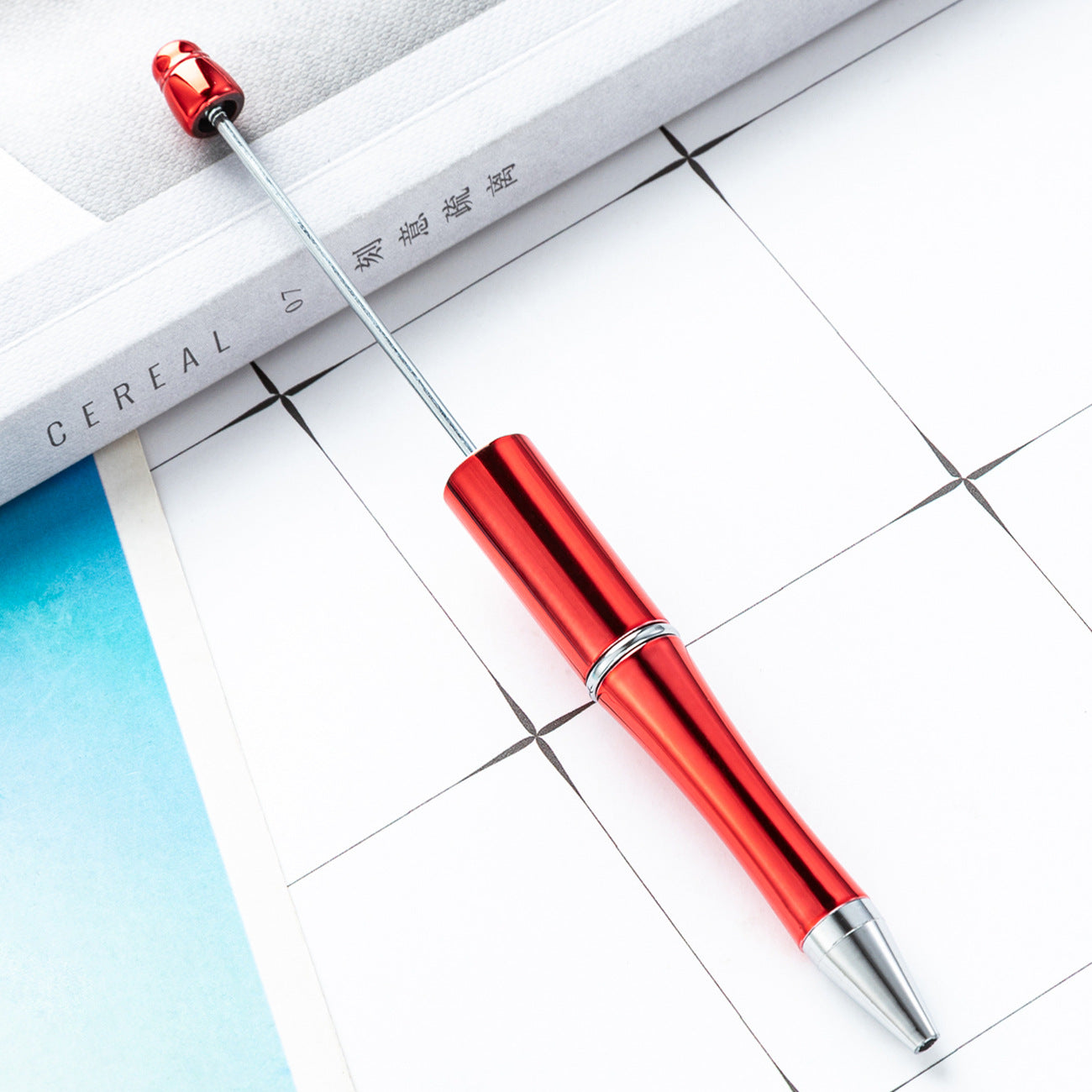 Wholesale V Electroplating Color Beadable Pens Plastic DIY Bead Pens ACC-PN-HuaHao020