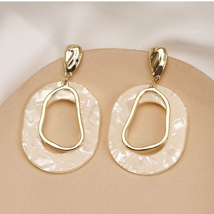 Wholesale Exaggerated Long Geometric Hoop Earrings