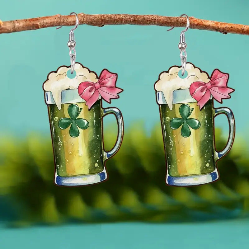 Wholesale 5pcs St. Patrick's Day Party Acrylic Earrings