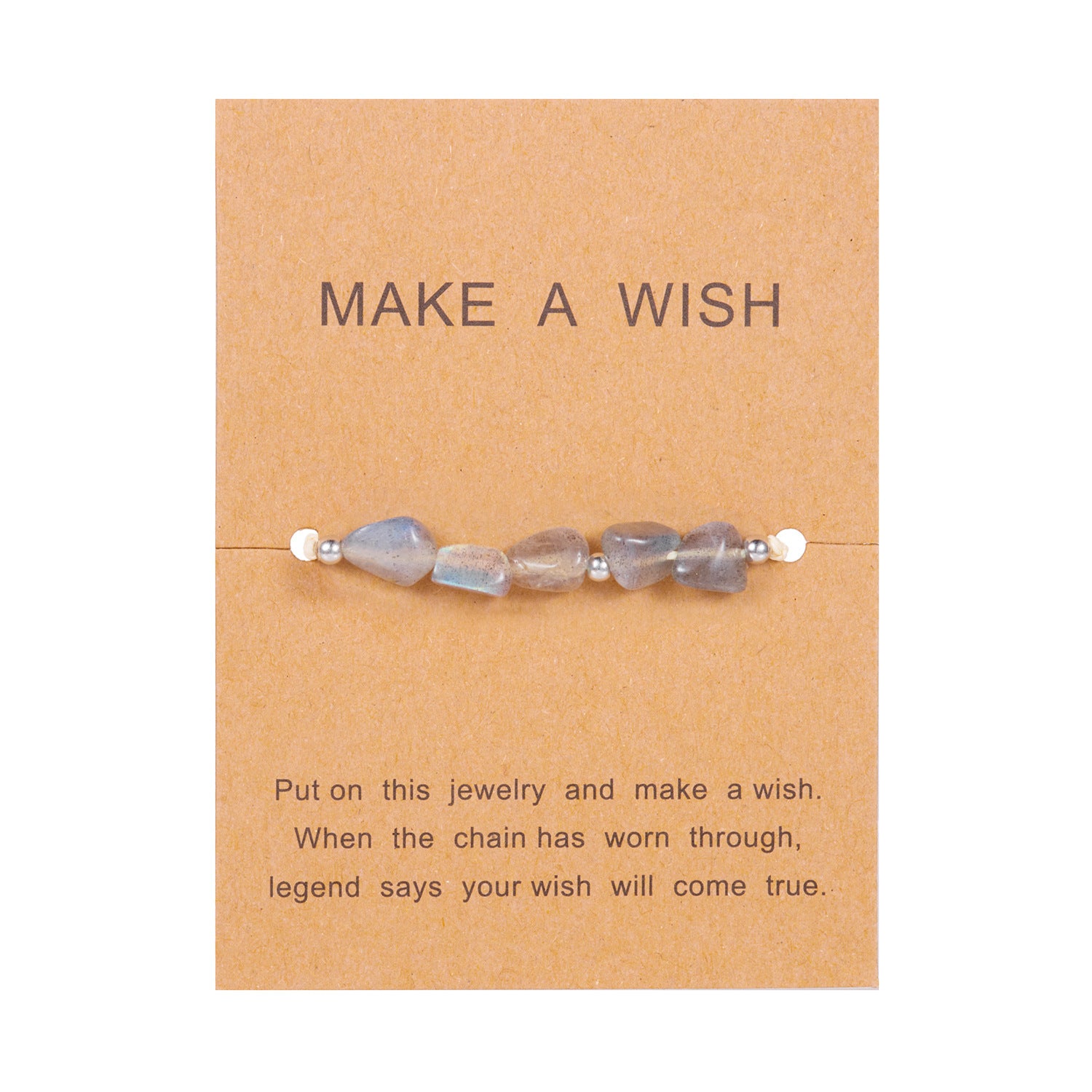 Wholesale Irregular Natural Stone Hand-woven Adjustable Bracelet