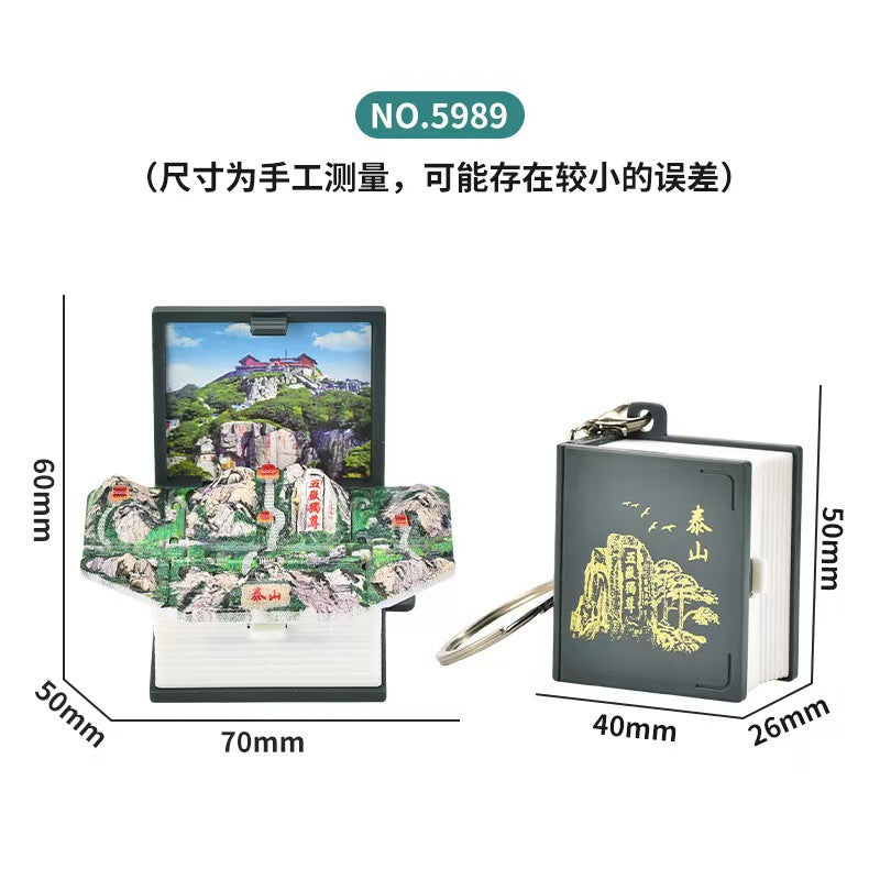 Wholesale 3D Stereo Dinosaur Foldableing Bomb Book Mini Keychain