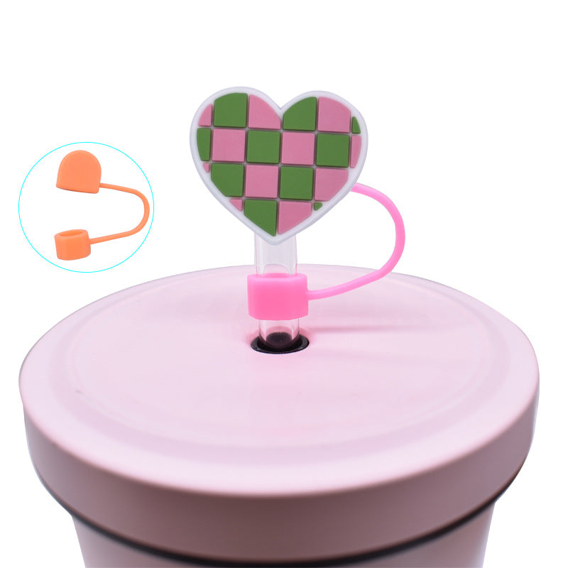 Wholesale Random 100pcs Rainbow Series PVC Soft Straw Tube Cap