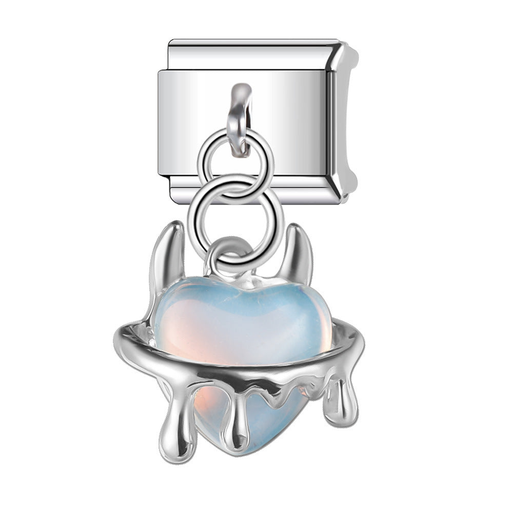 Wholesale  Italian Charm Bracelet 9mm DIY  Pendant Creative Stainless Steel Composable Bracelet