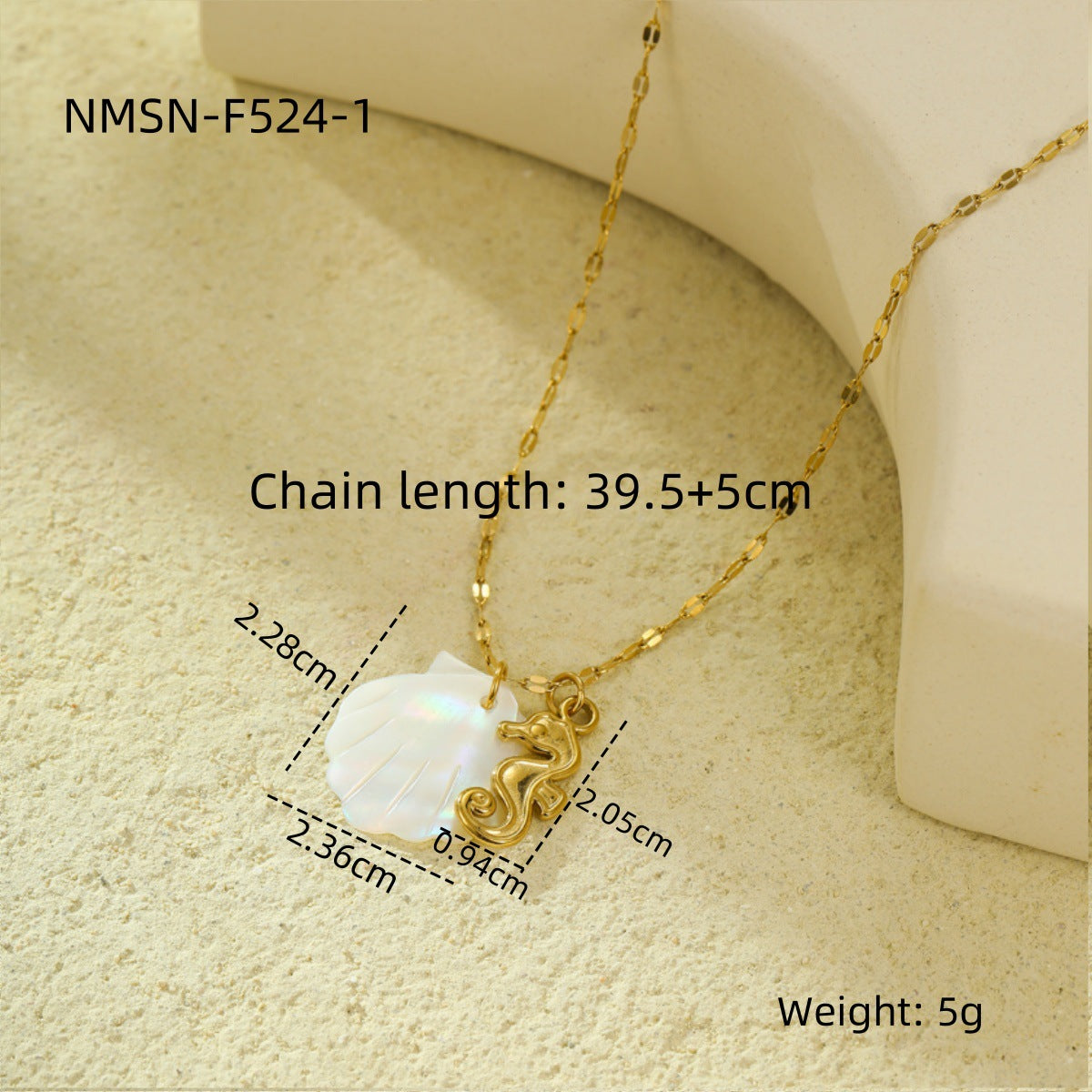 Wholesale  Stainless steel Shell Beach Wind Ocean Series Pendant Necklace