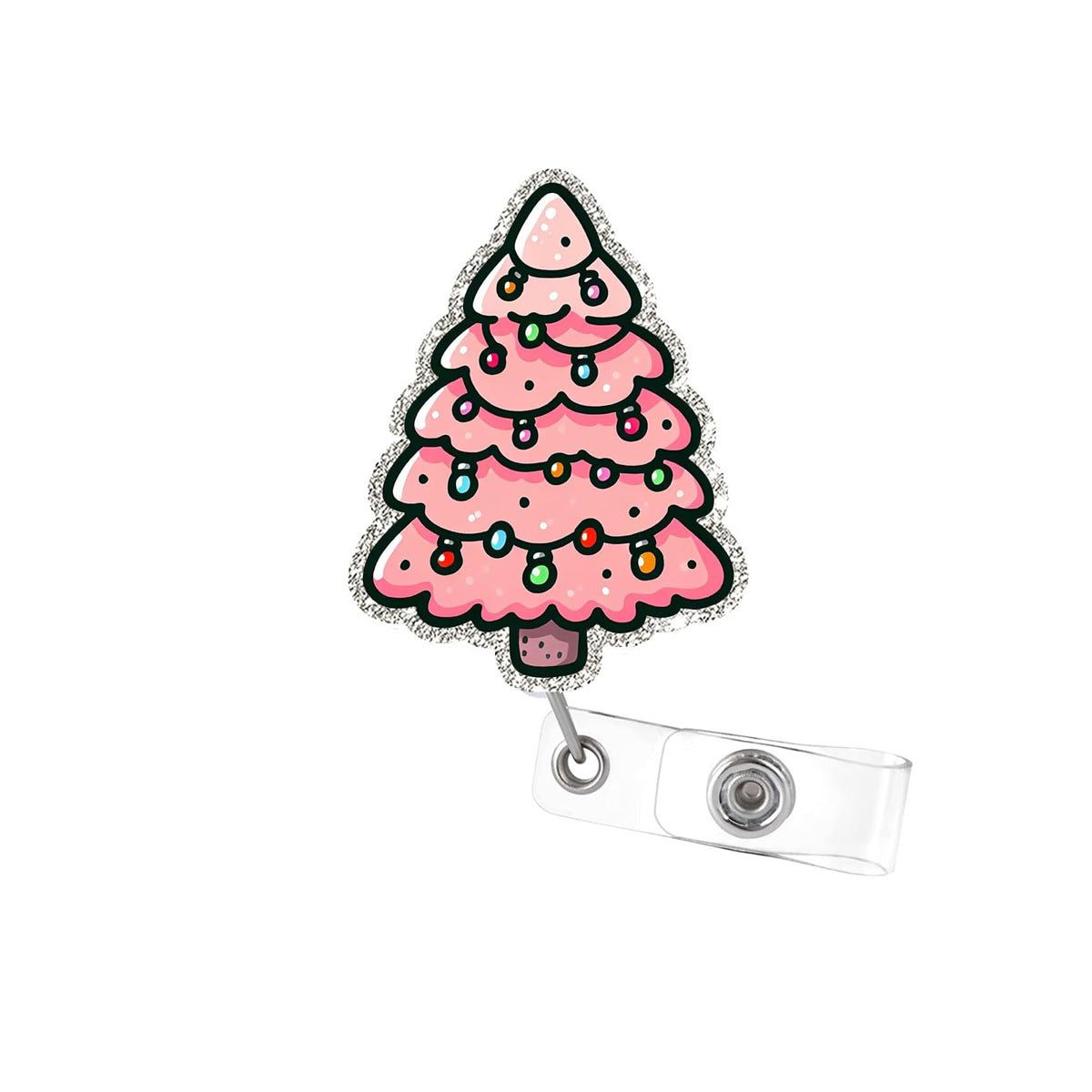Wholesale Easy-open retractable acrylic Christmas   Badge Reels