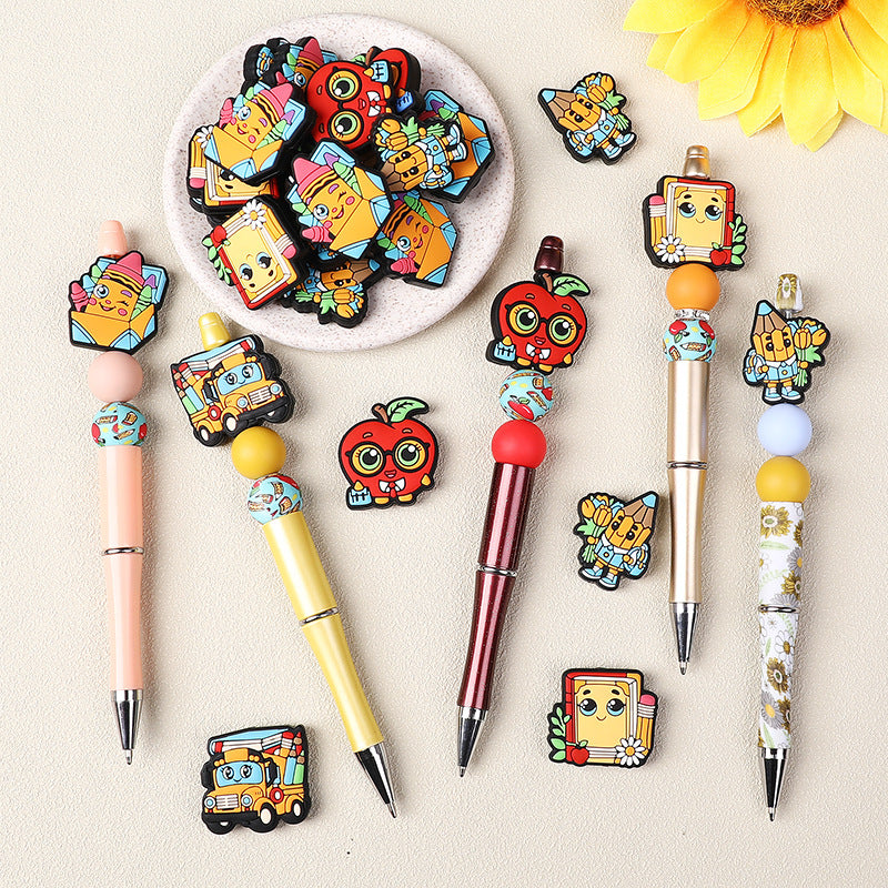 Wholesale 20pcs Cartoon Apple Pencil Focal Beads DIY Bead Accessories ACC-BDS-RongFa040