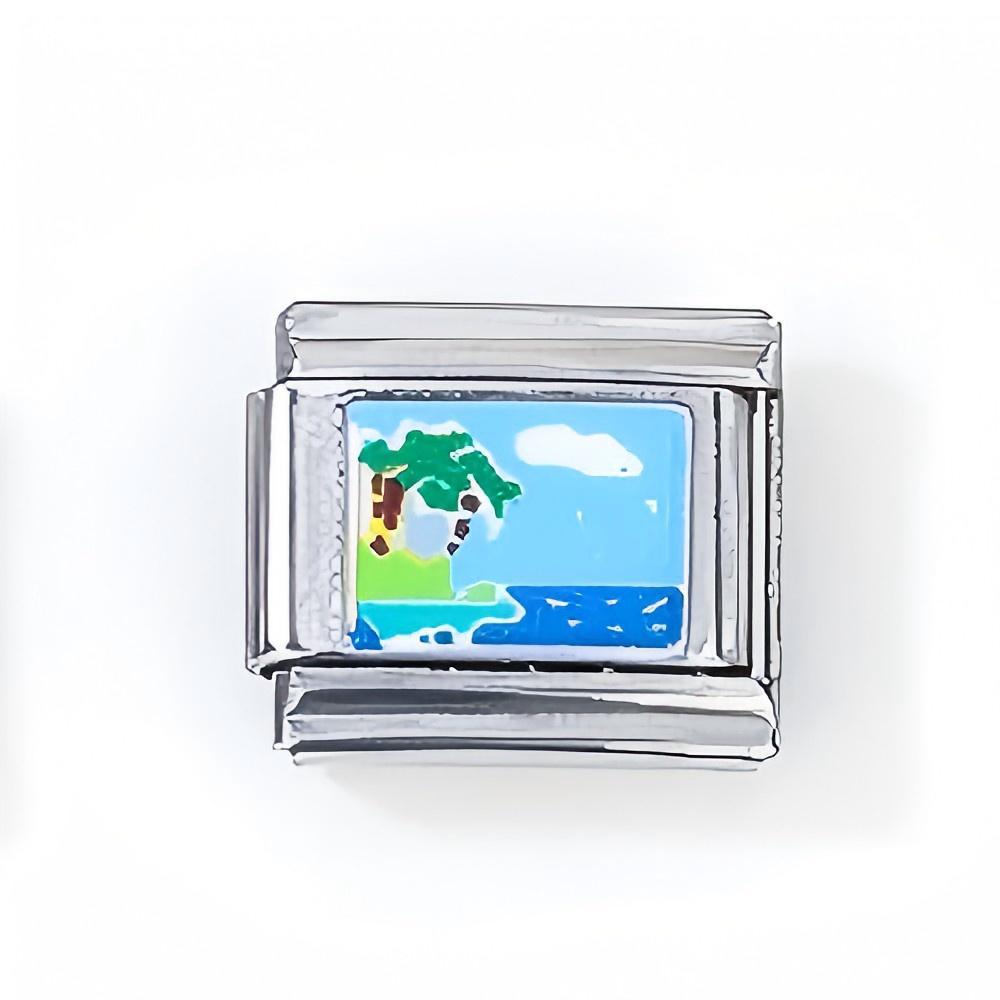 Wholesale 10pcs Italian Charm Bracelet 9mm DIY Splicing English Star Moon Stainless Steel Composable Bracelet