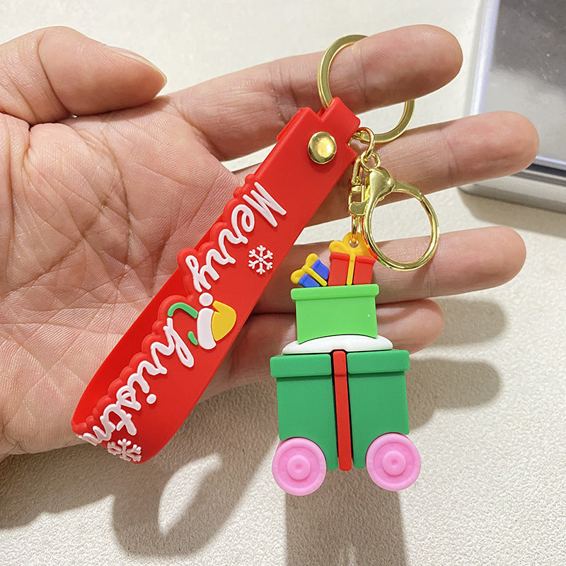 Wholesale Christmas Snowman Santa Snowman Keychain