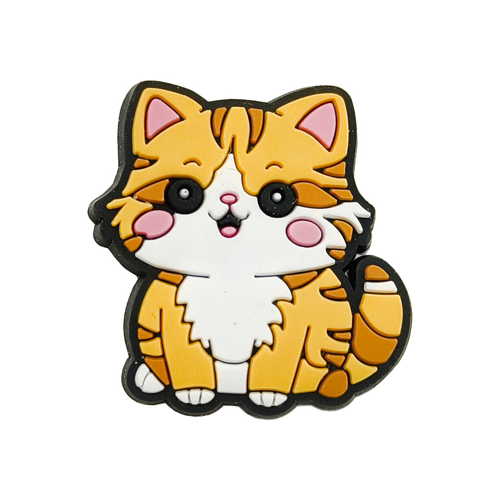 Wholesale Cute cartoon cat pattern hole shoes charms