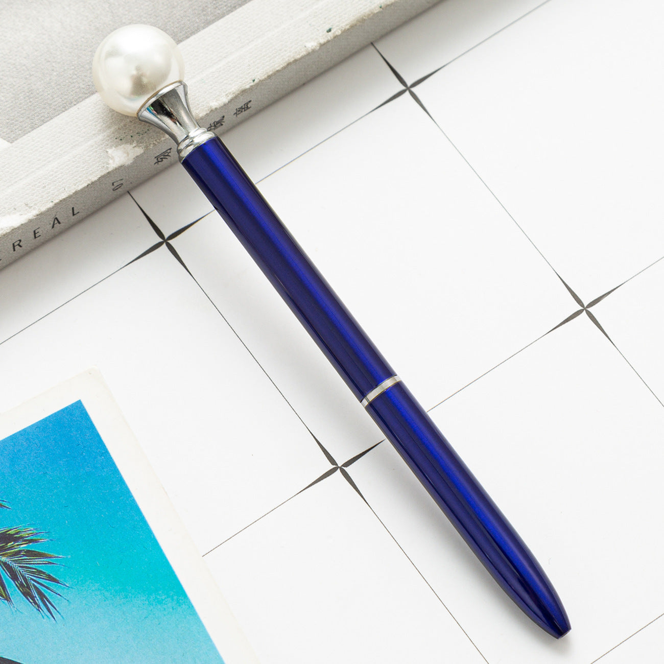 Wholesale  Pearl ballpoint pen candy color metal pen