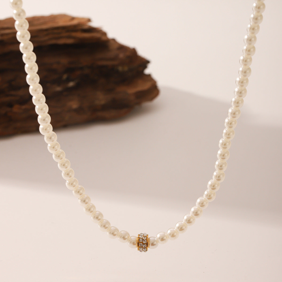 Wholesale  Pearl Necklace Color-free Light Luxury All-match Diamond Collarbone Chain Necklace