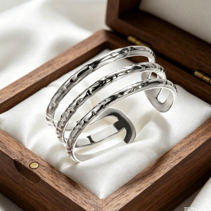 Wholesale Titanium Steel Vacuum Plated Stackable Rings Stylish Jewelry Accessory for Resale or Gift