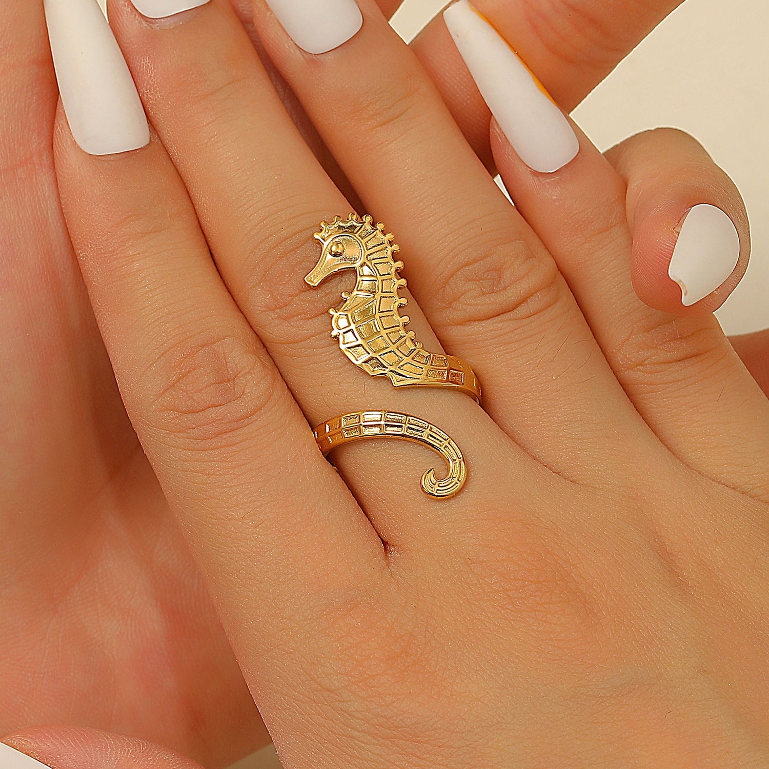 Anello regolabile con apertura oceanica per stelle marine in acciaio inossidabile all'ingrosso