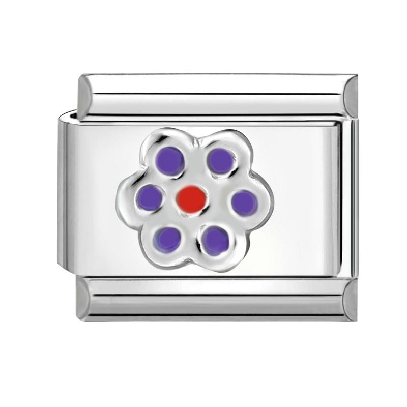 Wholesale Italian Charm Bracelet 9mm DIY Splicing Cute Cartoon Titanium Steel Composable Bracelet