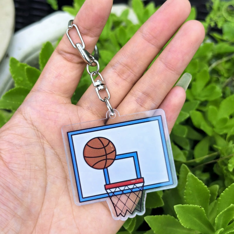 Wholesale Basketball Fence Acrylic Keychains ACC-KC-XiaoCha001