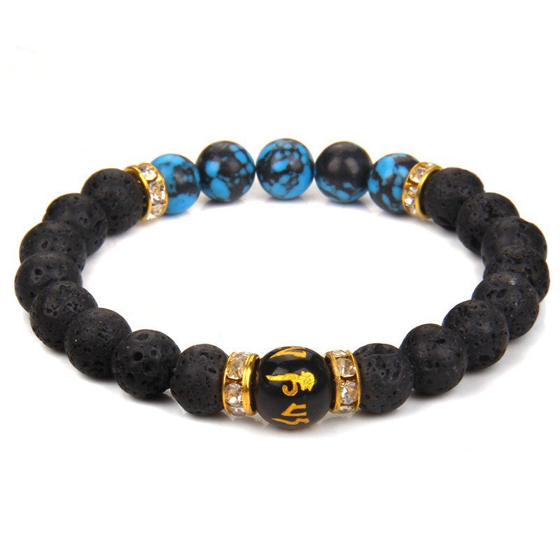 Wholesale Natural Volcanic Stone Bracelet Colorful Beads Bracelet ACC-BT-GEB007