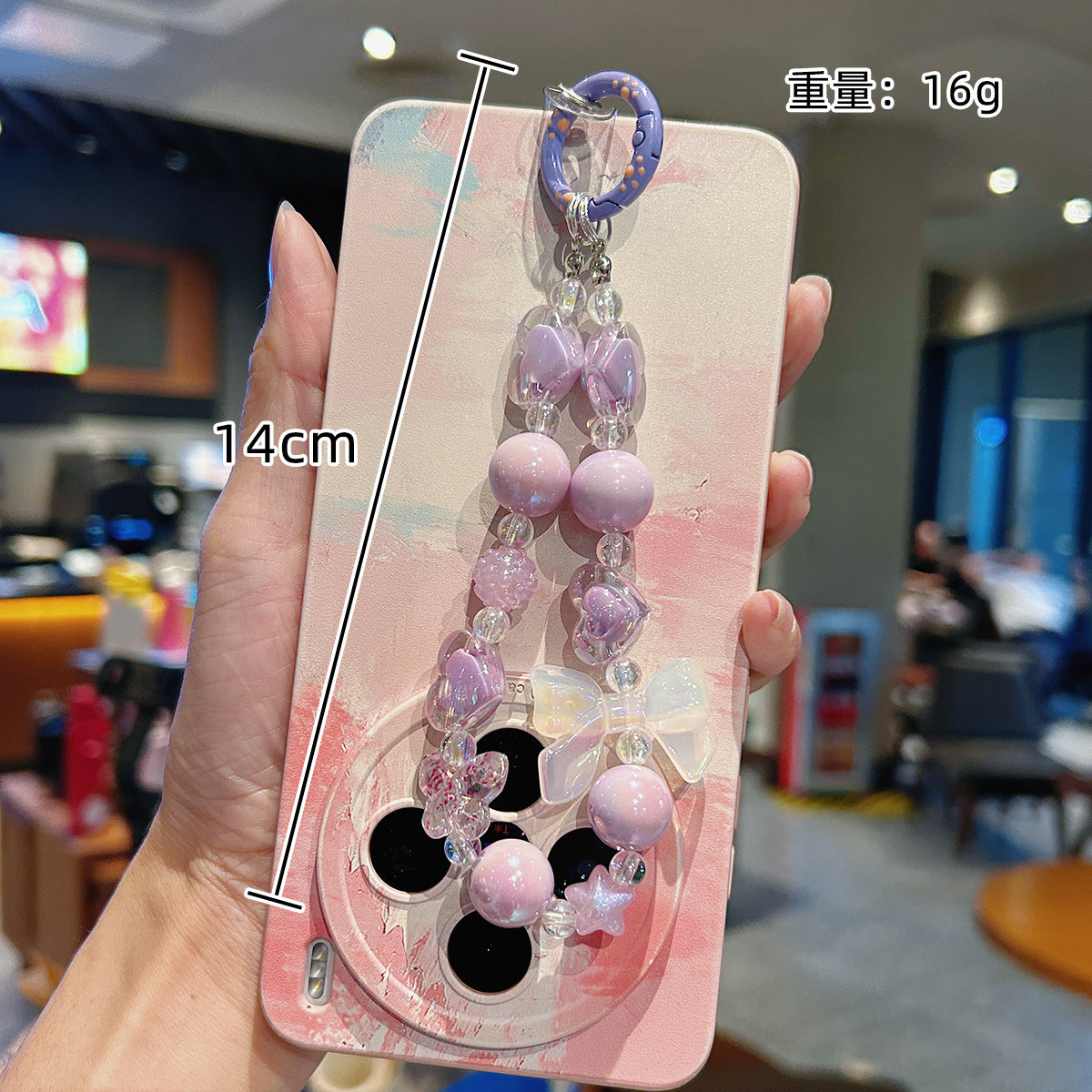 Wholesale  Luxury Beaded  Bow Phone Charm