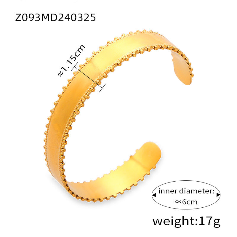 Wholesale  personality retro titanium steel open bracelet