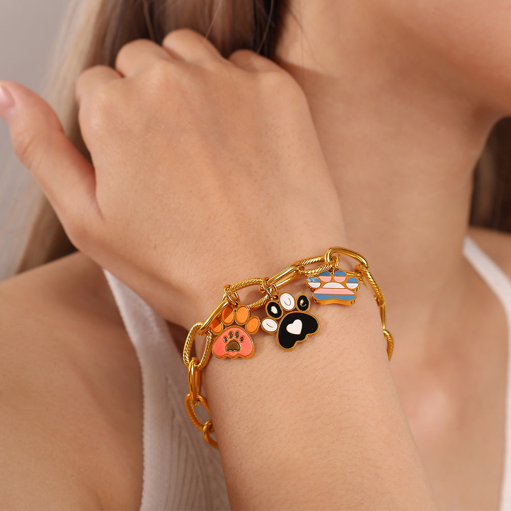 Wholesale Cute Cartoon Dog Paw Print Decorative Charms for Jewelry