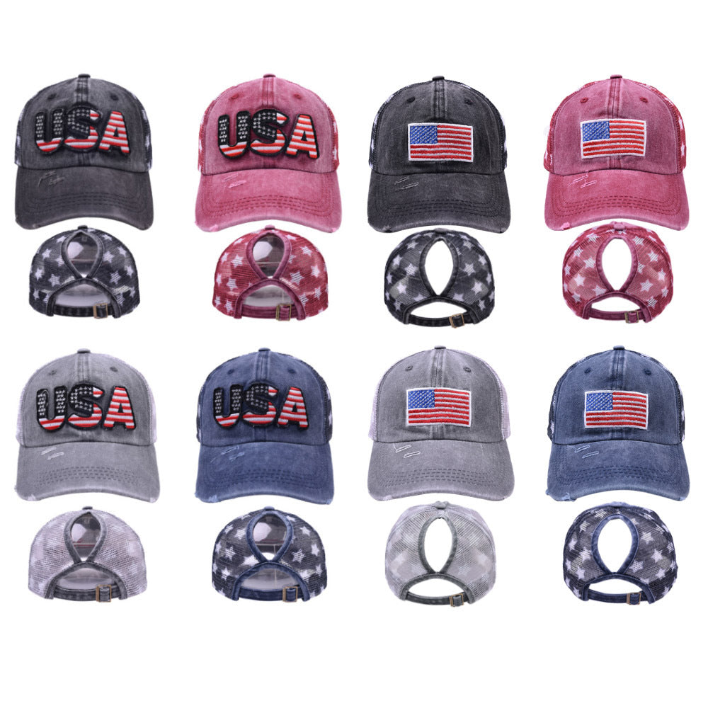 Wholesale American Independence Day USA Baseball Cap Flag Five-Pointed Star Hat ACC-HT-BaiZuzu002
