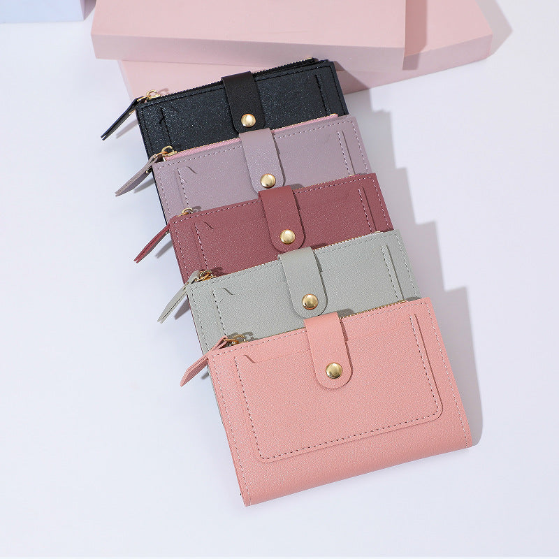 Wholesale Trendy Black PU Zip Card Holder Wallet With Multiple Slots And Coin Pocket For Women Everyday Accessory And Gift