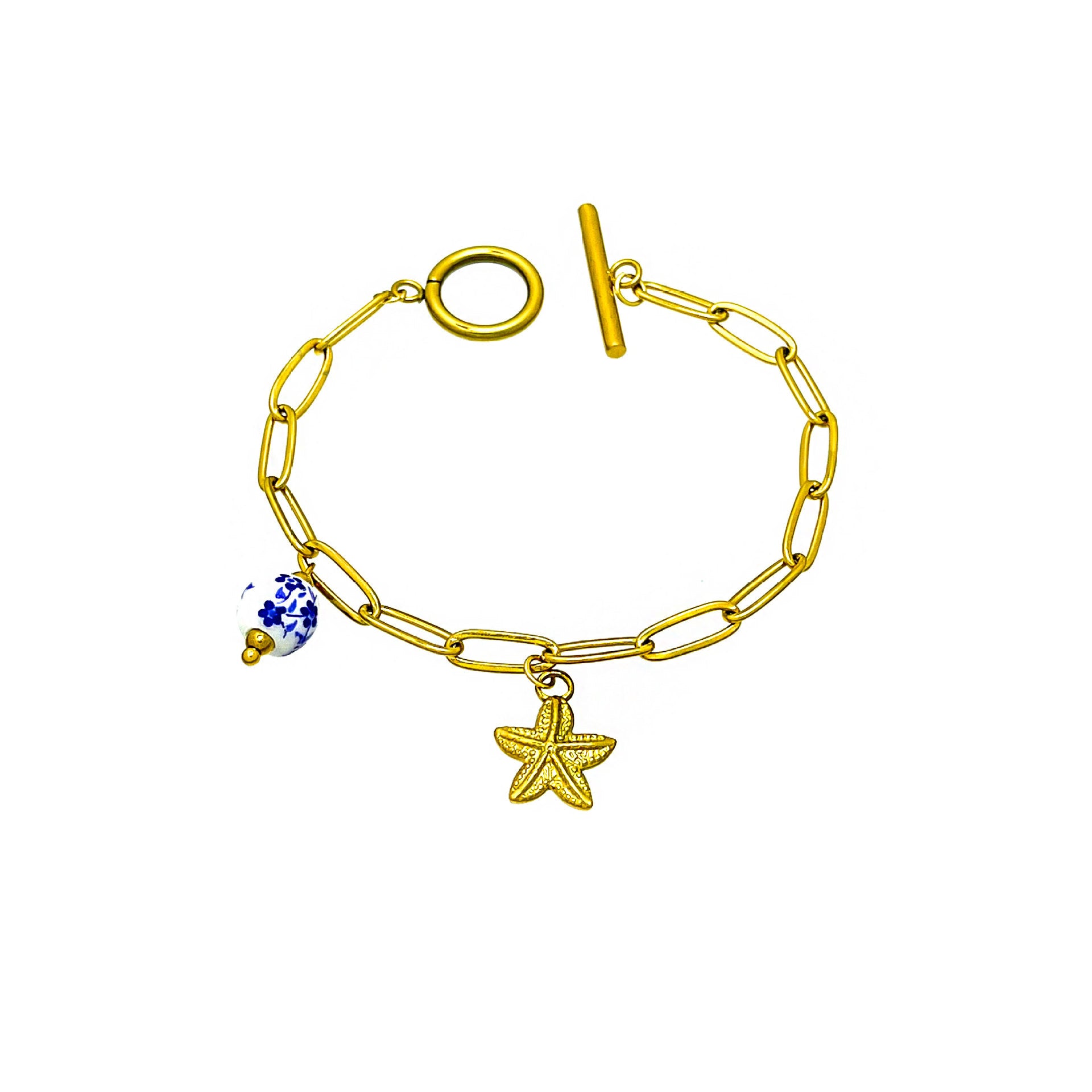 Wholesale Original Summer Beach Starfish Stainless Steel Bracelet