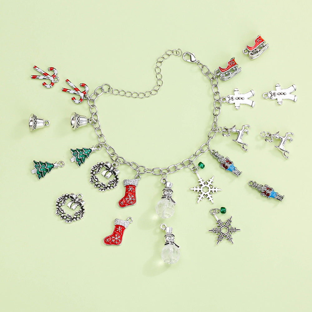 Wholesale 5pcs Christmas Alloy Oil Drop Diy Bracelet Necklace Jewelry Accessories ACC-PT-Yongc002