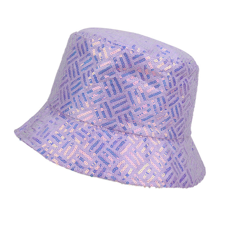 Wholesale  Grid Striped Stage Performance Reflective Pot Cap bucket hat