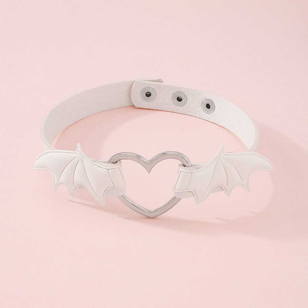 Wholesale  Gothic Punk Vampire Necklace Love Wings choker Necklace