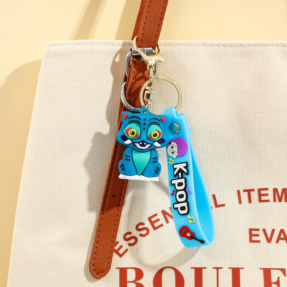 Wholesale kpop cartoon silicone keychain