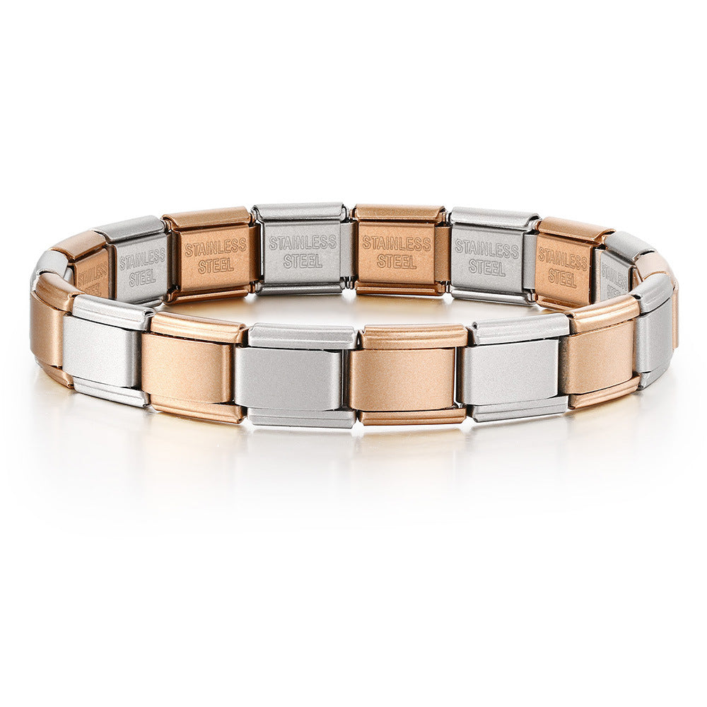 Wholesale Stainless Steel Electroplated Italian Modular Bracelet Chain DIY Fashion Accessory