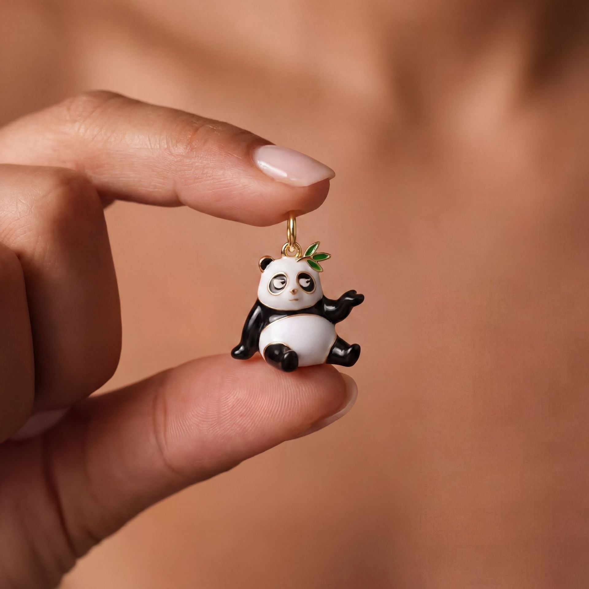 Wholesale Copper Enamel Animal Pendant Charm Cute Lamb Panda Rabbit DIY Jewelry Accessory