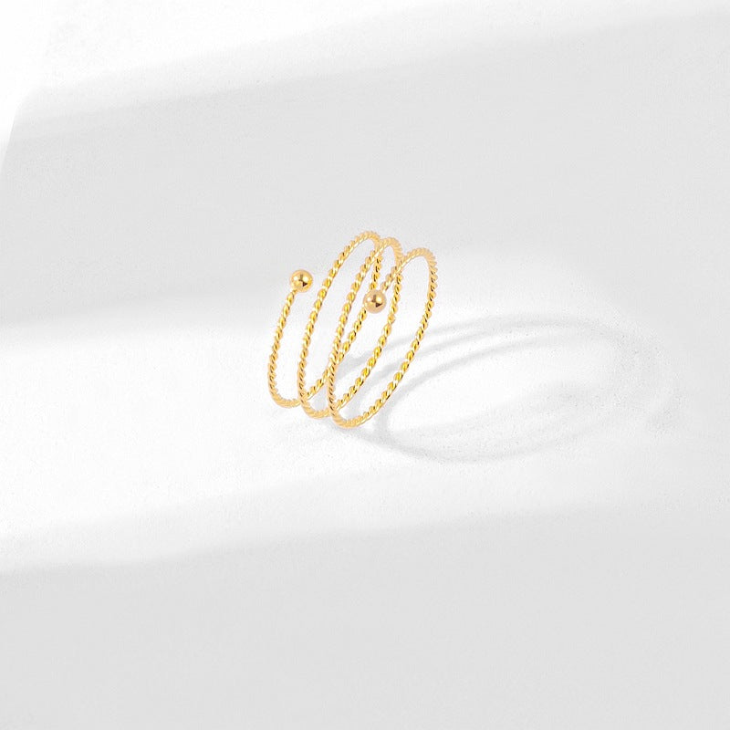 Wholesale Titanium Steel Ring Adjustable Coil Rings ACC-RS-DingChao008