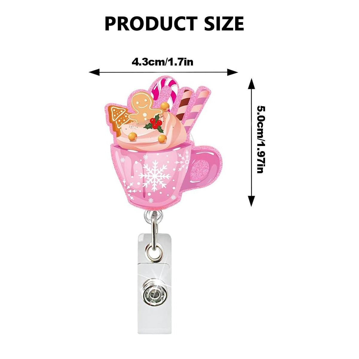 Wholesale retractable acrylic Valentine' s Day Badge Reels