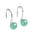 Wholesale  S925 Silver Green Chalcedony Earrings