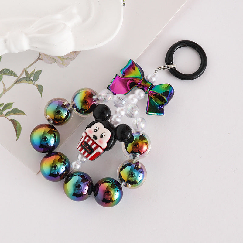 Wholesale Cartoon Colorful  Handmade Beaded Acrylic  Keychain  ACCVIP