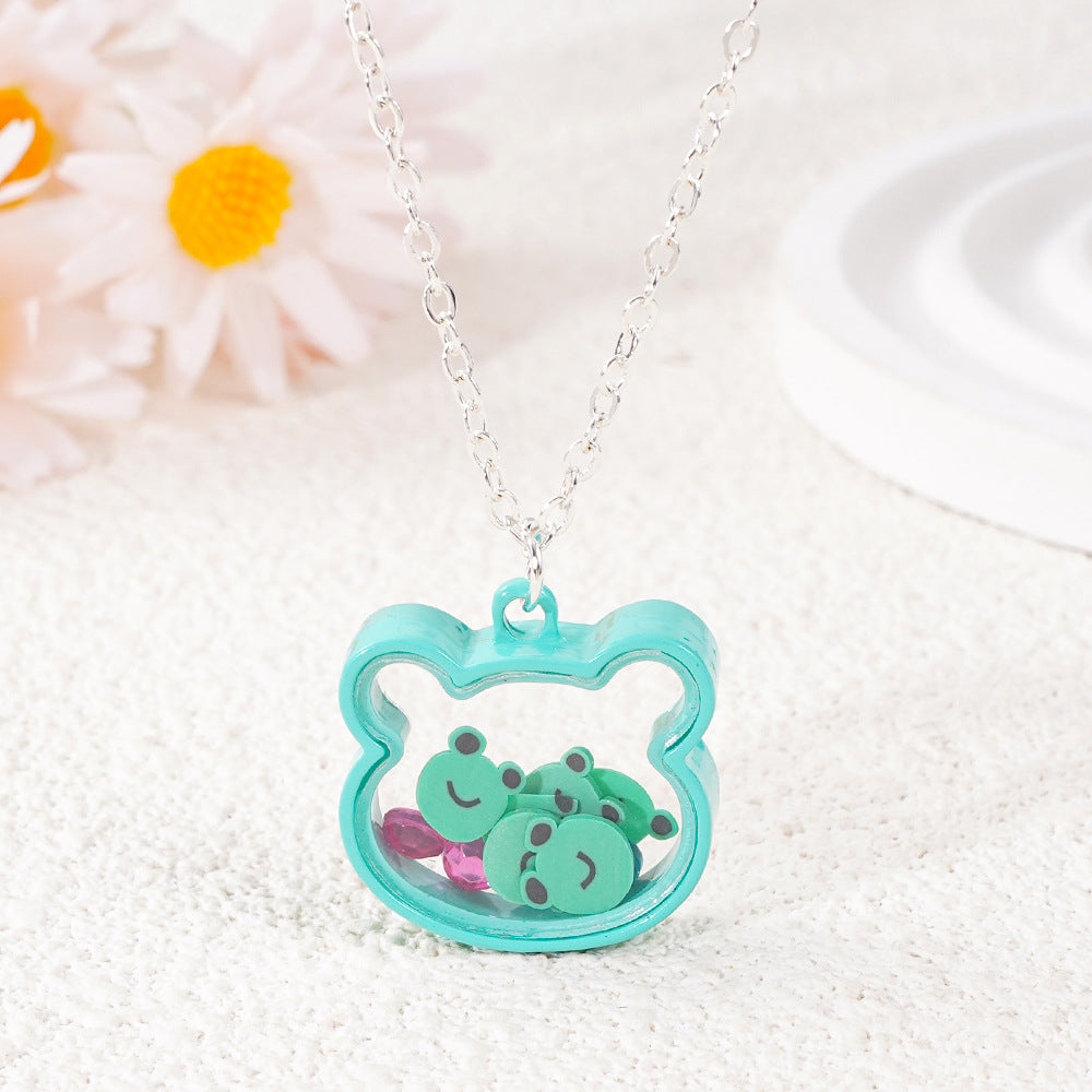 Wholesale Cat frog bear necklace